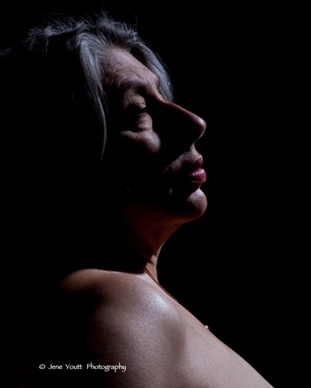 female portrait with heart