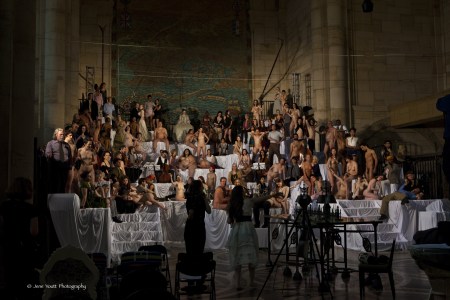 Sarah Small directing 'Tableau Vivant'