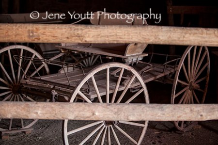 Buggy in barn