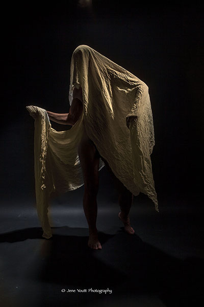 draped nude male